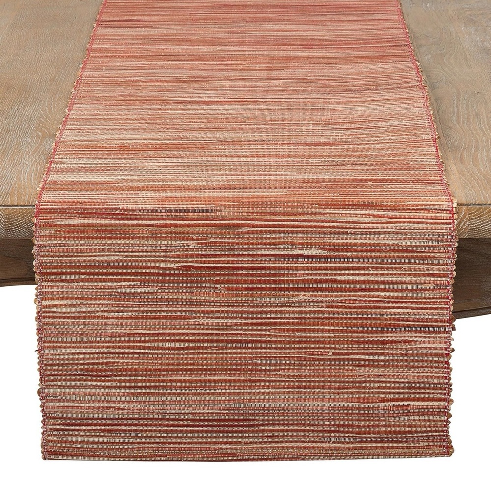 Elegant Burnt Orange Table Runner